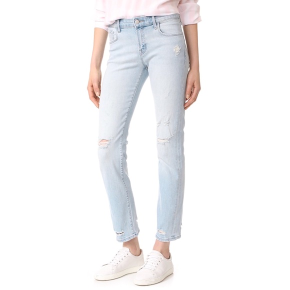 J Brand Denim - J Brand Mid-Rise Straight In Starstruck Destruct